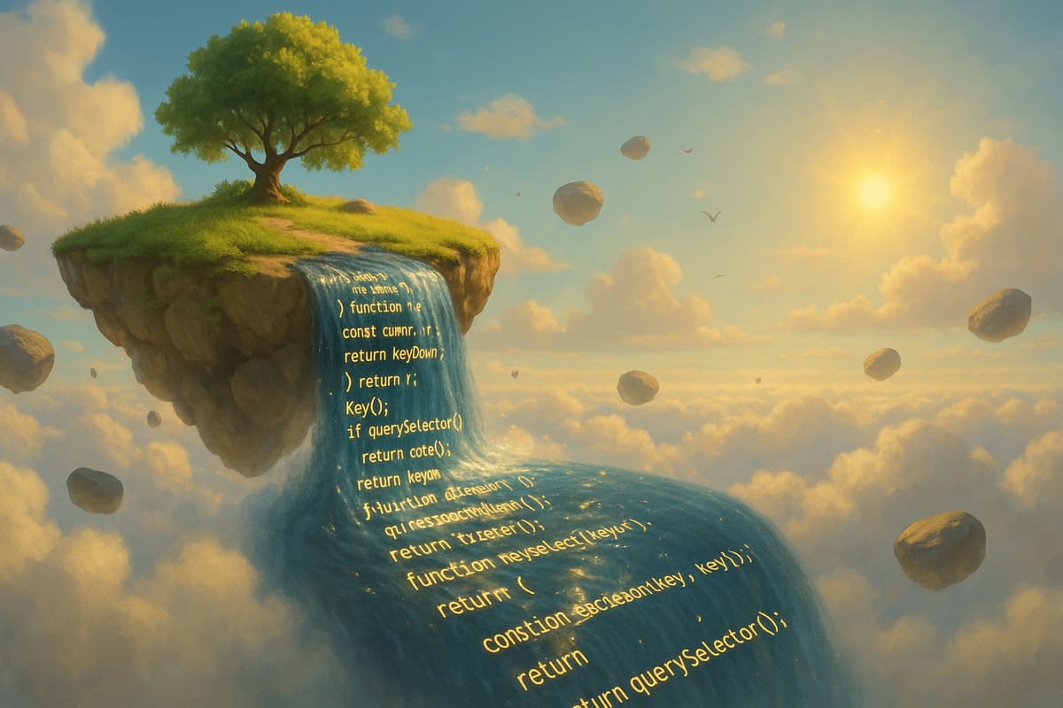 Code Waterfall Sky